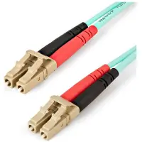 StarTech.com .com 5 m LC/UPC auf LC/UPC OM4 Multimode Glasfaserkabel, 50/125µm LOMMF/VCSEL Zipcord LWL, 100G Netzwerke, Low Insertion Loss, LSZH LWL Patchkabel, 5 m, OM4, LC, LC