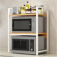 LTPRTZ Mikrowellenträger - Küchenorganisator - Küchenraum - Dreischicht-Design - 53x35x80cm - Weiß