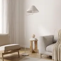 LUMIÈRE Design Stehlampe 'Melo' höhenverstellbar 150-170cm Chrom Leselampe