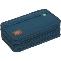 OEM Federmäppchen 3-Fach für Kinder, Blau, mit Stiften