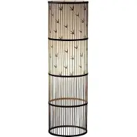 Fine Asianliving Bambus Stehlampe Schwarz D28xH100cm Sveinn