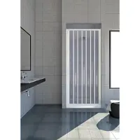 Rollplast Pinto Venere 100 cm Nischendusche PVC Falttür seitlich — großer Komfort, Italy