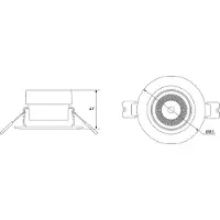 Opple LED-Einbauspot Chiara 541003410900 IP44 6W 450lm 2700K DA68 weiß schwenkbar