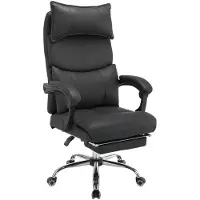 SeedWave Ergonomischer Bürostuhl mit Fußstütze, Kopfstütze und Lendenwirbelstütze, Chefsessel, höhenverstellbar, geeignet für Büro und Homeoffice