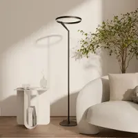 LUMIÈRE Design Stehleuchte 'Noxi' LED dimmbar Up- & Downlight Schwarz