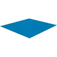 Markenlos Rechteckige Poolunterlage Bodenschutzplane wasserdicht PP Blau Silber