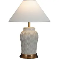 Fine Asianliving Chinesische Tischlampe Porzellan mit Lampenschirm E27 Orientalische Tischleuchte Keramik Nachttischlampen Schlafzimmer Wohnzimmer