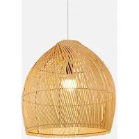 Fine Asianliving Bambus Hängelampe Pendelleuchte Handgefertigt - Gianna D50xH45cm Pendelleuchte Beleuchtung Bambus Lampenschirm Geflochten Lampe Belechtung Rotan