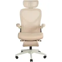 Rolipo Klappbarer ergonomischer Bürostuhl, platzsparend, Lendenstütze, Schaumstoffkissen, klappbare Armlehnen, 3D-Kopfstütze, Fußstütze. L3
