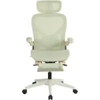 Rolipo Klappbarer ergonomischer Bürostuhl, platzsparend, Lendenstütze, Netzpolster, klappbare Armlehnen, 3D-Kopfstütze, Fußstütze. L3