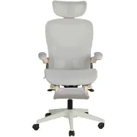 Rolipo Klappbarer ergonomischer Bürostuhl, platzsparend, Lendenstütze, Netzpolster, klappbare Armlehnen, 3D-Kopfstütze, Fußstütze. L3
