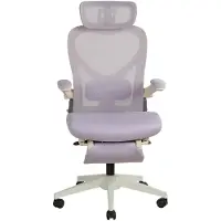 Rolipo Klappbarer ergonomischer Bürostuhl, platzsparend, Lendenstütze, Schaumstoffkissen, klappbare Armlehnen, 3D-Kopfstütze, Fußstütze. L3
