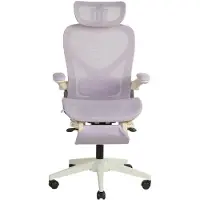 Rolipo Klappbarer ergonomischer Bürostuhl, platzsparend, Lendenstütze, Netzpolster, klappbare Armlehnen, 3D-Kopfstütze, Fußstütze. L3