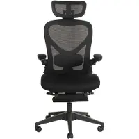 Rolipo Klappbarer ergonomischer Bürostuhl, platzsparend, Lendenstütze, Schaumstoffkissen, klappbare Armlehnen, 3D-Kopfstütze, Fußstütze. L3