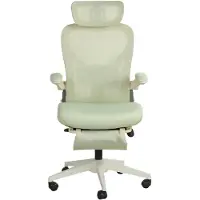 Rolipo Klappbarer ergonomischer Bürostuhl, platzsparend, Lendenstütze, Schaumstoffkissen, klappbare Armlehnen, 3D-Kopfstütze, Fußstütze. L3