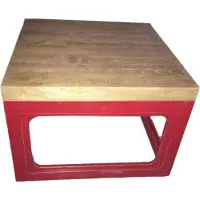 Fine Asianliving Chinese Coffee Table Solid Wood Red W65xD65xH45cm