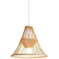 Fine Asianliving Bambus Hängelampe Pendelleuchte Handgefertigt - Maycee D49xH49cm Pendelleuchte Beleuchtung Bambus Lampenschirm Geflochten Lampe Belechtung Rotan