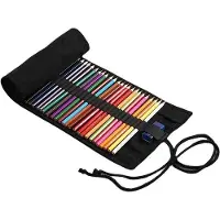 Liangpin Jiazuo Bleistift Roll Up Case 82 x 20 cm - Leinwand - 72 Slots - Ideal für Erwachsene Künstler - ServiceTopper
