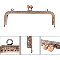 Markenlos Handtaschenrahmen Vintage Metall 20 cm für DIY-Zubehör, 4 Farben