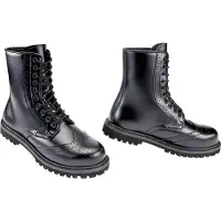 Brandit Schnürschuh Uni Budapester 4 Eyes schwarz Basics Leder EU46