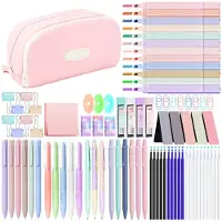 OEM Schulsachen-Set, 85-teilig, rosa, großes Federmäppchen