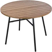 Merkloos Runder Gartentisch Balkontisch Terrassentisch - Aluminium - Ø 100 cm - Höhe 73,5 cm - Für Außenbereich und Terrasse