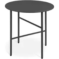 Merkloos Beistelltisch Couchtisch Gartentisch - Rund - Metall - Innen und Außen - 15 kg Tragkraft