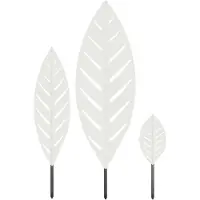 Syfax Gartenstecker 3 stk. 116,5 x 35 x 3 cm Stahl Weiß