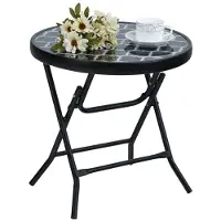 Merkloos Klappbarer runder Tisch 46 cm für Garten und Balkon