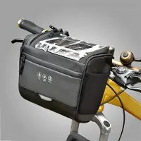 Markenlos Fahrradlenkertasche Handy Navi Touchscreen wasserdicht groß Schwarz