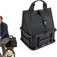 Markenlos Fahrradtasche Gepäckträger wasserdicht 36x33x17 cm Innentasche Schwarz