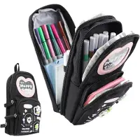 Markenlos Modische Etui mit Fächern für Damen und Kinder - Perfekt für Schule und Büro