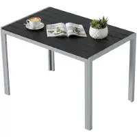 Merkloos Gartentisch - Balkontisch - Terrassentisch - 110 x 70 cm - WPC und Aluminium - Grau