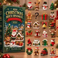Merkloos 24 Tage Mini Weihnachts-Bausteine Ornamente Adventskalender 2026