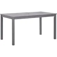 Markenlos Gartentisch, Tisch Garten, Balkontisch, Mehrzwecktisch, Buffettisch, Biertisch, Bierzelttisch, Flohmarkttisch, Grau 140x80x74 cm Massivholz Akazie