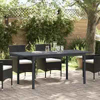 Markenlos Erweiterbarer Gartentisch Dunkelgrau Aluminium 4-Fach Ausziehbar von 140 cm auf 180 cm Wetterfester Esstisch für Balkon und Terrasse mit Modernem Design und Viel Sitzplatz