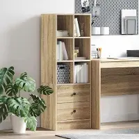 Markenlos Alacena Sonoma Moderner Buffettisch mit geräumigem Stauraum für Esszimmer, Organisation und Stil, 45,5 x 34 x 127 cm, Sperrholz