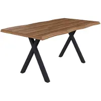 StarTech.com Rechteckiger Esstisch - 160 x 78 x 75 cm - Für 4–6 Personen - Geriffelte Tischplatte - Verstärkte MDF-Tischplatte - Moderner minimalistischer Stil - Walnuss