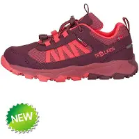 TROLLKIDS Outdoorschuh "Kids Tronfjell Hiker Low", Jungen, Gr. 37, atmungsaktiv, lila (deep ruby, frozen berry, pink salmon), Synthetik, Textil, Schuhe Outdoorschuh, wasserdicht
