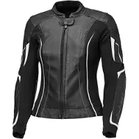 Held Debbie 3 Damen Motorrad Lederjacke, schwarz/weiß, 38