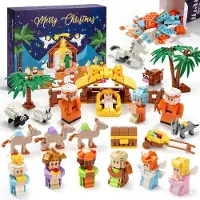 Merkloos Adventskalender Bausatz Weihnachtsdeko Bausatz für Kinder und Erwachsene - Holz