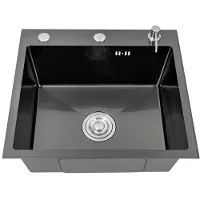 StarTech.com Küchenspüle - Einbauspüle - Edelstahl 304 - 50 x 45 cm - Einzelbecken - Rechteckig - Ohne Armatur