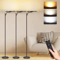 StarTech.com LED-Stehlampe - FLJ-032-XR Stehleuchte - 32 W - Dimmbar - Fernbedienung - 2700–6500 K - Schwarz - Nach oben und unten gerichtetes Licht
