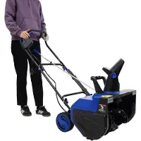 Markenlos 2400W Elektro Schneefräse, Elektrischer Schneepflug mit 2 LED-Leuchten, Schneeräumgeräte, 7.6m Wurfreichweite, 56cm Arbeitsbreite, für Haus, Terrasse & Industrie, Blau