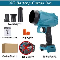 StarTech.com Turbo-Luftgebläse - H28 Turbogebläse - Bürstenloser Motor - 21 V - Hochdruck - Akkubetrieben - Ohne Akku - Ohne Stecker