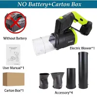 StarTech.com Laubbläser - Kabelloser Turbogebläse - 2-in-1 - Bürstenloser Motor - 35.000 U/min - Für 18-V-Akku - Ohne Akku und Netzstecker