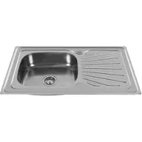 StarTech.com Küchenspüle - Einzelbecken - Edelstahl - 90 × 50 × 15 cm - Ein Hahnloch - Ohne Armatur - Zur Montage - Silber