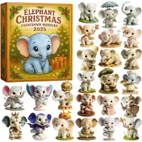 LTPRTZ Adventskalender Acryl - Weihnachts Countdown Kalender - Festliche Dekoration - 24 Tage Countdown - 3,99 cm Hoch - bunt