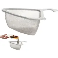 LTPRTZ Dreiecksspulenkorb - Küchensieb - Gemüse Waschen - Raumsparendes Design - 30 x 21 cm - Grau
