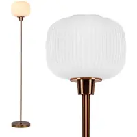 StarTech.com Stehlampe - Dekorative Standlampe - 160 cm - Weiß - Kugelförmiger Kristallschirm - E27-Fassung - 31–40 W - Drehschalter